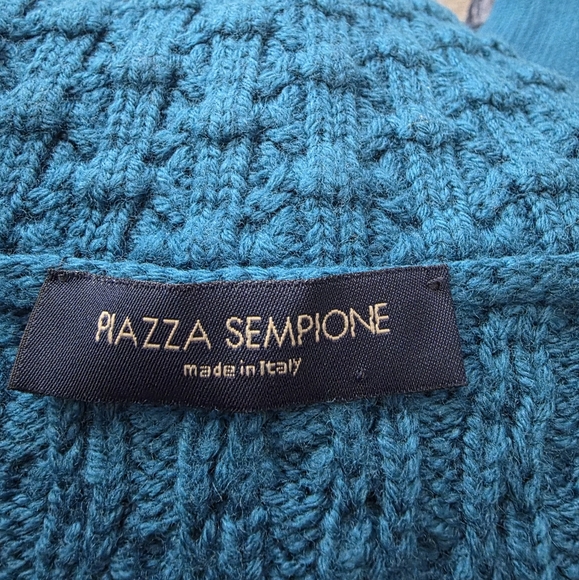 PIAZZA SEMPIONE 100% Wool Knit Cardigan Size 40. - Picture 8 of 13